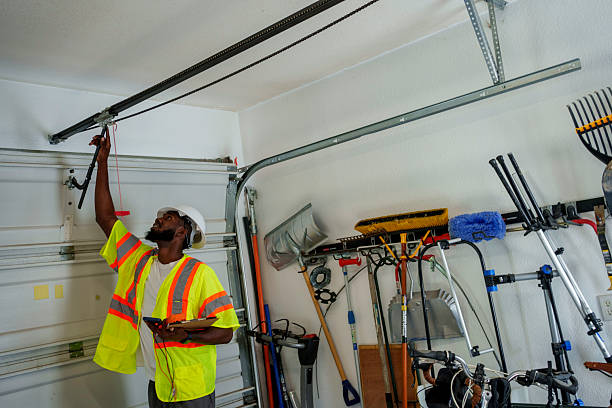 Professional Garage Door Panel Replacement technician working in Northfield, IL